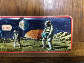 SPACE MOON LANDING RARE 1960 ' s Vintage PAGE OF London water colour tin ART TOY 3