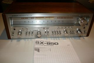 Pioneer Sx - 850 Sx850 Stereo Receiver Vintage Silver Face