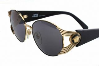 Gianni Versace S64 Sunglasses,  Iconic Medusa Vintage Oversized Sunglaglasses