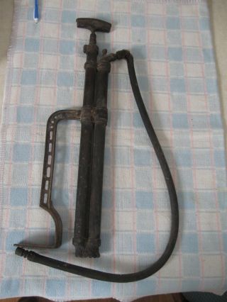 Antique 1895 Fe Myers Hand Foot Pump / Brass Iron Sprayer W/ Hose - Ashland,  Oh
