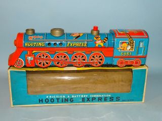 Hooting Express Train Tin Friction Toy Box Kanto