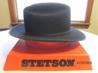 Vintage Stetson Hat Open Road,  Color Dark Black 7 1/4 Sweet 3