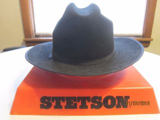 Vintage Stetson Hat Open Road,  Color Dark Black 7 1/4 Sweet 4