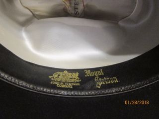 Vintage Stetson Hat Open Road,  Color Dark Black 7 1/4 Sweet 5