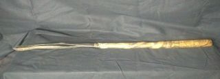 Antique 19th C Native American Indian Snake Effigy Hand Carved Horse Quirt Whip