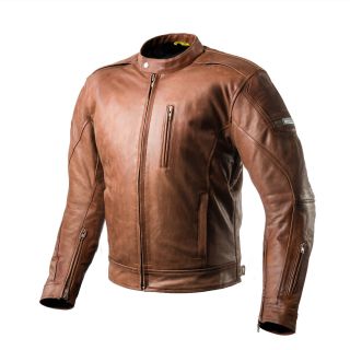 Shima Hunter Brown Leather Vintage Classic Retro Summer 2017 Motorcycle Jacket