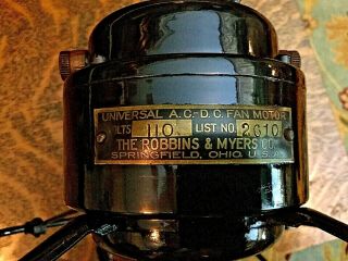 Antique Electric Fan R&M Vintage Old Oscillating Restored 6