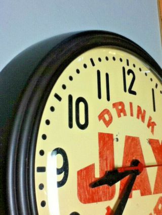Jax beer sign vintage back bar wall clock telecron A/C glass face Orlean ' s 5