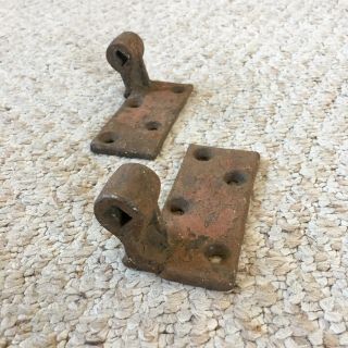 Antique Cast Iron Lift Off Shutter Hinges Dog Hinges - Set Of 2 - Very Rare