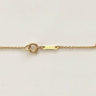 Vintage Tiffany & Co Elsa Peretti 18k Yellow Gold Leaf Bean Necklace on Chain 8