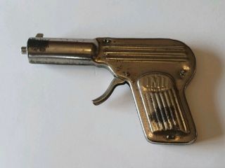 Extremely Rare Vintage Toy Limit English Tin Spud/cork Gun/pistol Pressed Steel