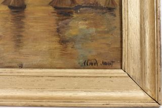 Claude Monet Signed Antique,  Oil Painting on Canvas 4