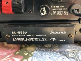 Vintage Sansui AU - 555A Integrated Amplifier 9