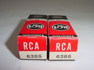 2 Vintage NOS 1962 RCA 6386 Gates Fairchild UREI Compressor Matched Tube Pair 8