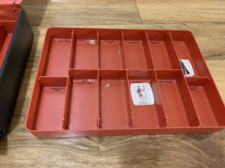 Vintage Star Wars Return of the Jedi Vinyl Action Figure Case & Red Trays Kenner 7