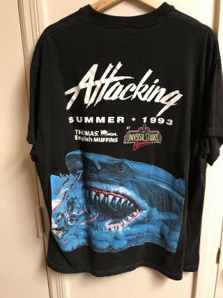 Rare vintage 1993 jaws Universal Studios Shirt Size XL Rare 6