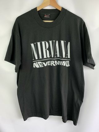 Vintage Nirvana Nevermind Tee Kurt Cobain Rare Euc Size Xl