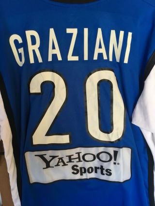 Vintage MLS San Jose Earthquakes Nike Graziani 20 Soccer Jersey Size L 5