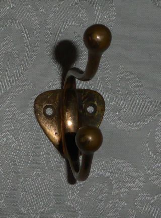 Vintage Solid Brass Coat Hook
