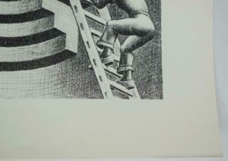 VTG 1955 M.  C.  Escher Concave & Convex Bakker - Baarn Art Print Poster 4