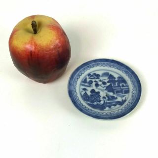 19th Century Chinese Porcelain Canton Miniature Plate Butter Pat