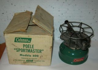 Vintage Coleman Sportmaster Stove No 500 & Box 1969