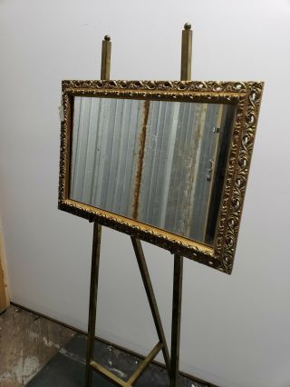 Vintage Italian Baroque Carved Giltwood Gilded Antique Gold Italy Mirror Frame