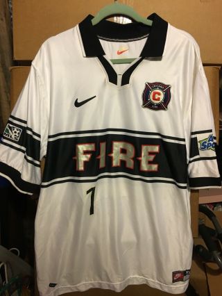 Vintage Mls Chicago Fire Nike Jorge Campos 1 Soccer Jersey Size Xl