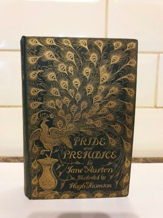 Rare Antique Pride And Prejudice Peacock Edition Book 1895 By Jane Austen