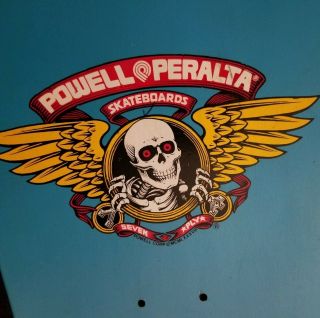 Powell peralta skateboard Tony Hawk Turquoise RARE 1988 Bones brigade 9