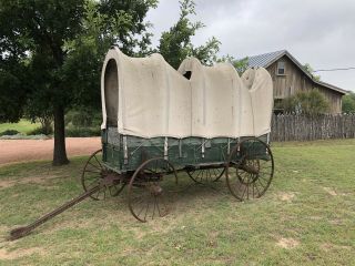 Antique Horse Drawn Covered Wagon - Needs Work 3