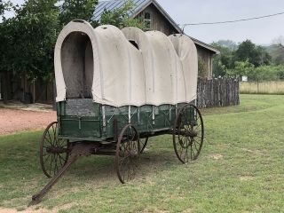 Antique Horse Drawn Covered Wagon - Needs Work 9