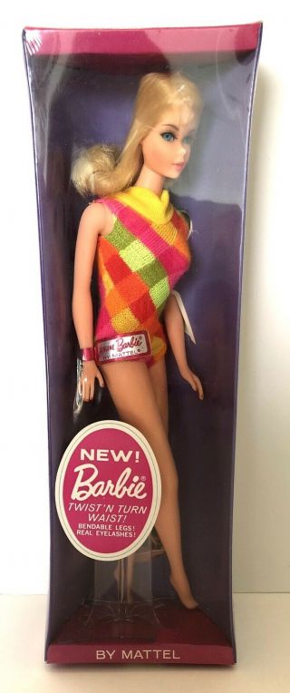 Vintage Nrfb Tnt Barbie 1160 Blonde Long Flip Hair Nape Curl Factory - Ex.