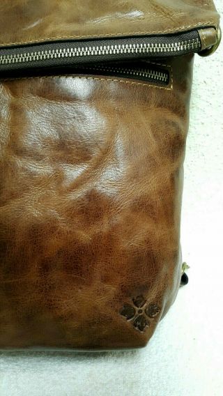 Patricia Nash Luzille Cognac Distressed Vintage Leather Convertible Backpack 2