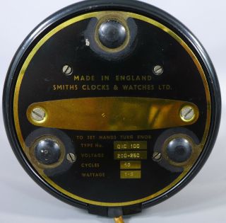 RARE VINTAGE RETRO SMITHS ELECTRIC MYSTERY CLOCK JAEGER PATENT C.  1950 ' S 5