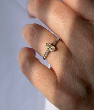 Stunning Antique Edwardian Art Deco Platinum & 18k Gold Diamond Engagement Ring 3