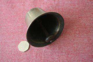 Antique Bronze Bell With Cast Iron Clapper Great Ring Sound