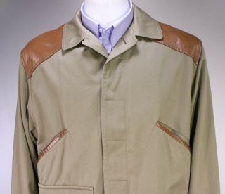 HERMES Paris Vintage Light Brown Cotton Shooting Jacket Coat 42/Large 3