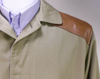 HERMES Paris Vintage Light Brown Cotton Shooting Jacket Coat 42/Large 4