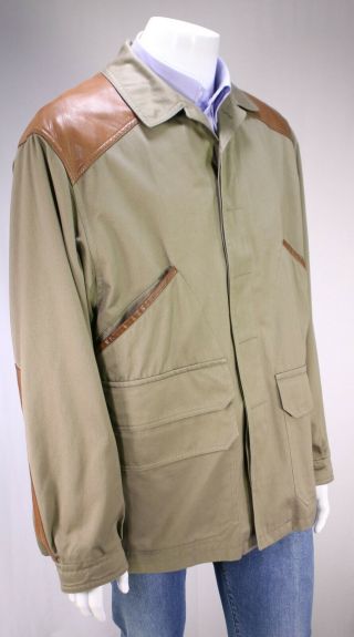 HERMES Paris Vintage Light Brown Cotton Shooting Jacket Coat 42/Large 5