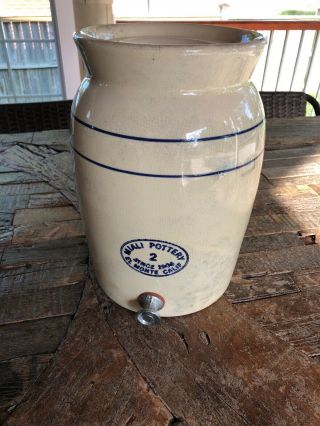 Vintage Miali Pottery No.  2 Ice Water Crock Stoneware Fast Ship Out.