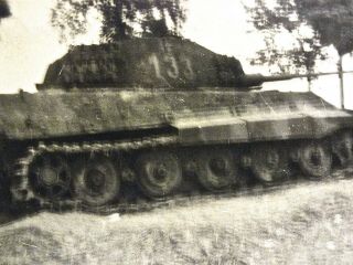 Captured German Ss King Tiger Photo,  Ssspzabt 101 In France