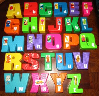 Sesame Street Abc Alphabet Character Blocks 26 Letters Complete