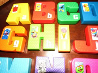 Sesame Street ABC Alphabet Character blocks 26 letters COMPLETE 2
