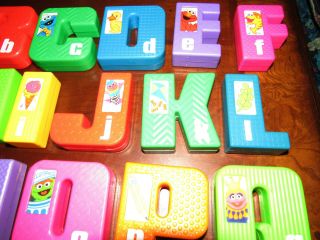 Sesame Street ABC Alphabet Character blocks 26 letters COMPLETE 3