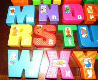 Sesame Street ABC Alphabet Character blocks 26 letters COMPLETE 4