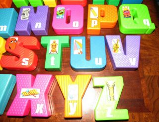 Sesame Street ABC Alphabet Character blocks 26 letters COMPLETE 5
