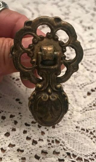 5 ANTIQUE Victorian/French BRASS Tear Drop PULLS Early 1900’s 2