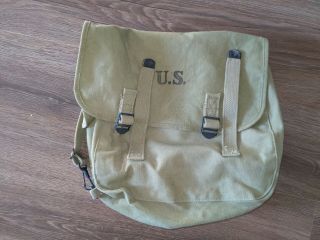 Wwii Us Army M1936 M36 Canvas Musette Bag Ww2
