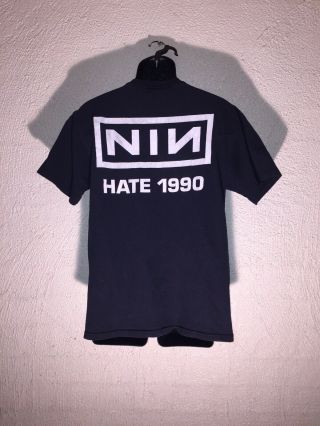 90s Vintage 1995 NIN Nine Inch Nails 1990 Hate 2 - sided concert tour t - shirt 3